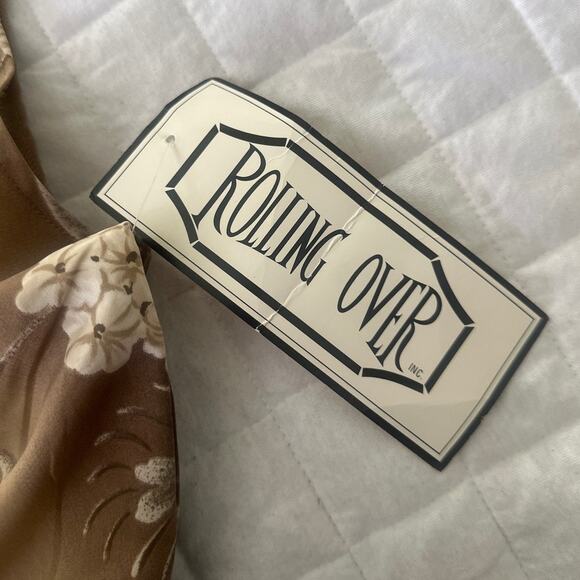 Vintage ROLLING OVER Womens Dress Medium Floral Maxi Tie Back Summer Retro 90s - Picture 2 of 11